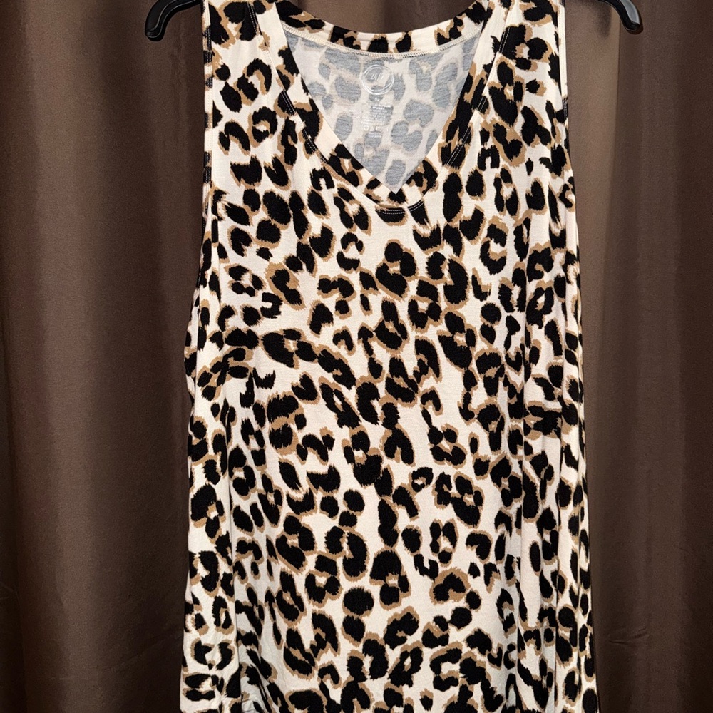 Maurices Cream Leopard Print Tank Top